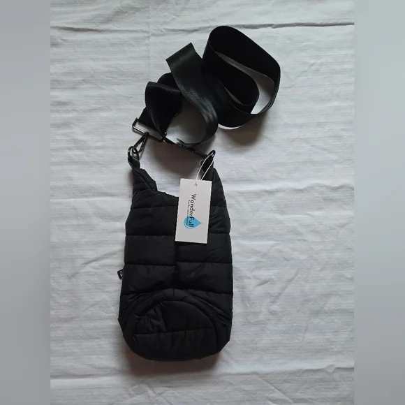 Wander Black Quilted Crossbody Bag - Picture 5 of 6